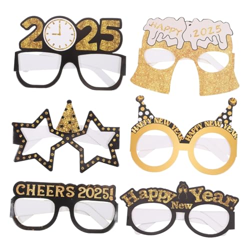 Generisch 6 Stück Neujahrsbrille Silvester-partyhüte 2025 Party-brillengestell Favorisieren Partyzubehör Für Das Neue Jahr Neujahrspartyzubehör Sterne-party-brille Party -requisiten Papier Generisch 6 Stück Neujahrsbrille Silvester-partyhüte 2025 Party-brillengestell Favorisieren Partyzubehör Für Das Neue Jahr Neujahrspartyzubehör Sterne-party-brille Party -requisiten Papier von Generisch