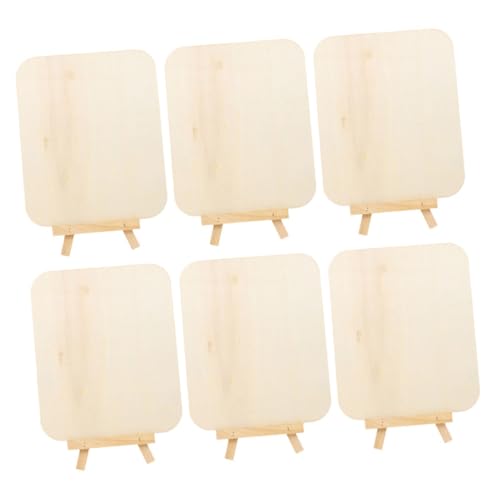 Generisch 6 Stück Teiliges Diy Holzmaltafel für Zeichenboards für Kindergarten mit Zufälligem Halter Design für Bastelprojekte und Aktivitäten von Generisch