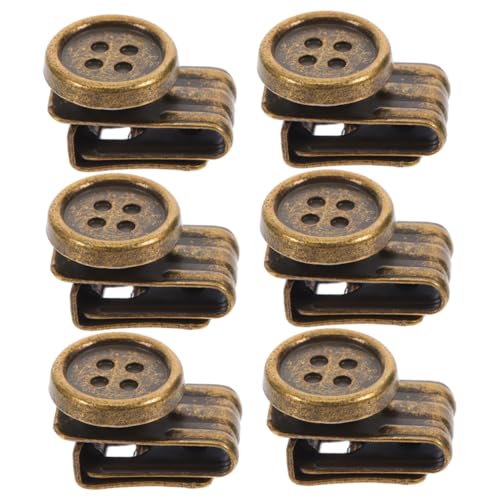 Generisch 6 Stück Verstellbare Hosenknöpfe ohne Nähen Metallknöpfe für Jeans und Hosenreparatur Bewegliche Clips für Bequemen Einsatz und Einfache von Generisch