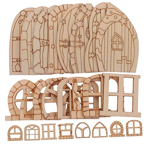 Generisch 64Stücke Feentüren Unlackiertem Holz DIY Mini Feenhaustüren für Leere Holz Türrohlinge für Basteln im Garten für Feenhäuser und Rollenspiele Generisch 64Stücke Feentüren Unlackiertem Holz DIY Mini Feenhaustüren für Leere Holz Türrohlinge für Basteln im Garten für Feenhäuser und Rollenspiele von Generisch