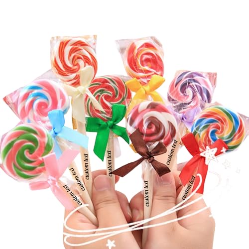 Generisch 8PCS Personalisierte Lollipop Kugelschreiber mit Benutzerdefiniertem Logo & Text, Neuheit Niedliche Stifte Kinder Schule Schreibwaren, Party Tasche Füller für Kinder, Schulgutgeräte Generisch 8PCS Personalisierte Lollipop Kugelschreiber mit Benutzerdefiniertem Logo & Text, Neuheit Niedliche Stifte Kinder Schule Schreibwaren, Party Tasche Füller für Kinder, Schulgutgeräte von Generisch
