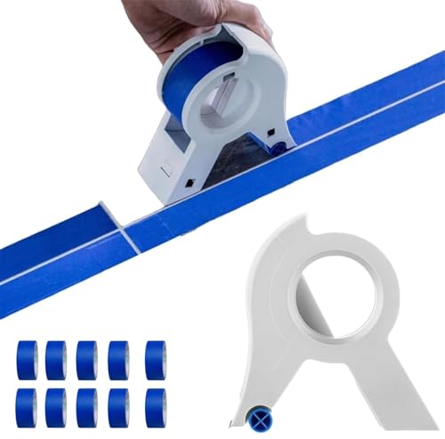 Generisch Abroller für Malerband, Maskiermaschine, Maskiermaschine, sicherer Master-Klebebandspender mit 10 Rollen Klebeband zum Malen Generisch Abroller für Malerband, Maskiermaschine, Maskiermaschine, sicherer Master-Klebebandspender mit 10 Rollen Klebeband zum Malen von Generisch