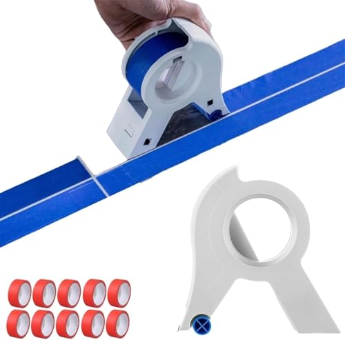 Generisch Abroller für Malerband, Maskiermaschine, Maskiermaschine, sicherer Master-Klebebandspender mit 10 Rollen Klebeband zum Malen von Generisch