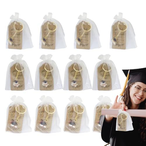 Generisch Abschluss Schlüsselanhänger 2025 | Metall Schlüsselband Abschluss Dekoration 2025 - 12 Stück Schlüsselring Mit Dankeskarten Taschenanhänger Geschenkbeutel Füllung Für Schüler Studenten Generisch Abschluss Schlüsselanhänger 2025 | Metall Schlüsselband Abschluss Dekoration 2025 - 12 Stück Schlüsselring Mit Dankeskarten Taschenanhänger Geschenkbeutel Füllung Für Schüler Studenten von Generisch