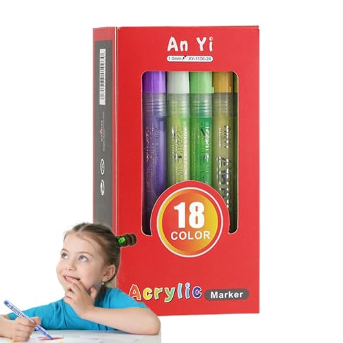 Generisch Acrylfarben, Acrylstifte für die Malerei - Feine Tipplackmarkierungen - Wasserdichtes Malwerkzeug, Handwerkskunstzubehör für professionelle oder Anfänger von Generisch