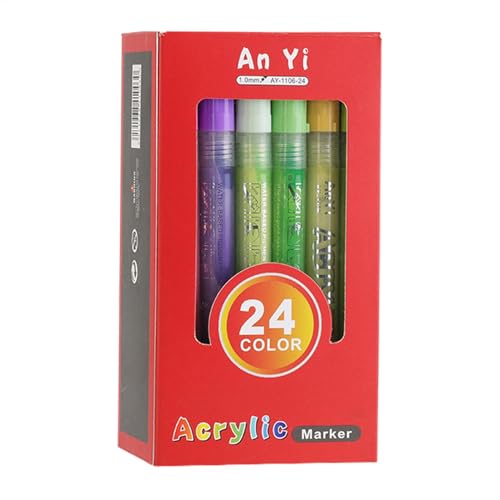 Generisch Acrylfarben, Acrylstifte für die Malerei | Hochpigmentierte Acrylmarker | Wasserdichtes Malwerkzeug, Handwerkskunstzubehör für professionelle Künstler oder Anfänger von Generisch