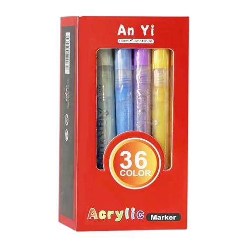 Generisch Acrylfarben, Acrylstifte für die Malerei | Hochpigmentierte Stoffmarker | Wasserdichtes Malwerkzeug, Handwerkskunstzubehör für professionelle oder Anfänger von Generisch
