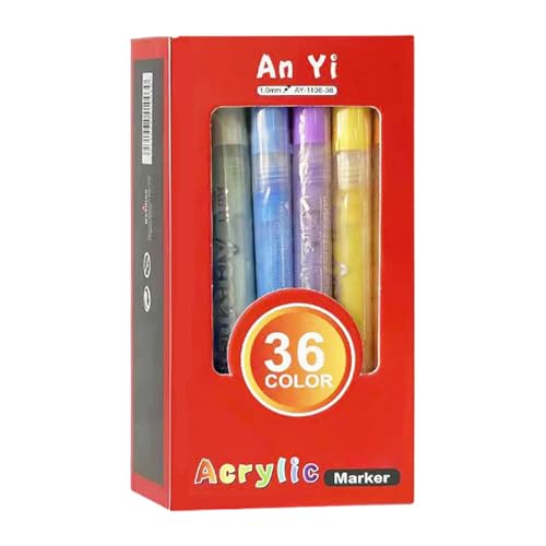 Generisch Acrylfarben, Acrylstifte für die Malerei | Hochpigmentierte Zeichenmarker,Wasserdichtes Malwerkzeug, Handwerkskunstzubehör für professionelle oder Anfänger Generisch Acrylfarben, Acrylstifte für die Malerei | Hochpigmentierte Zeichenmarker,Wasserdichtes Malwerkzeug, Handwerkskunstzubehör für professionelle oder Anfänger von Generisch