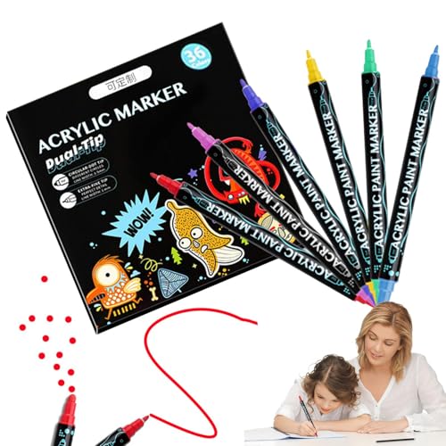 Generisch Acrylmalstifte,Acrylmarker Stifte - Umfangreiches Set Für Kreativprojekte Auf Textilien, Papier, Stein, Metall, Holz & Keramik Generisch Acrylmalstifte,Acrylmarker Stifte - Umfangreiches Set Für Kreativprojekte Auf Textilien, Papier, Stein, Metall, Holz & Keramik von Generisch