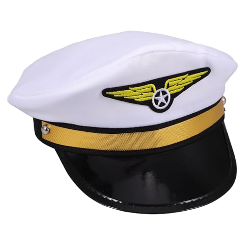 Generisch Airline-pilotenkappe, Kostümhut, Verstellbarer Uniform-pilotenhut Für Erwachsene Für Halloween, Cosplay, Maskerade Und Auftritte, Airline-motto-partyhut Generisch Airline-pilotenkappe, Kostümhut, Verstellbarer Uniform-pilotenhut Für Erwachsene Für Halloween, Cosplay, Maskerade Und Auftritte, Airline-motto-partyhut von Generisch