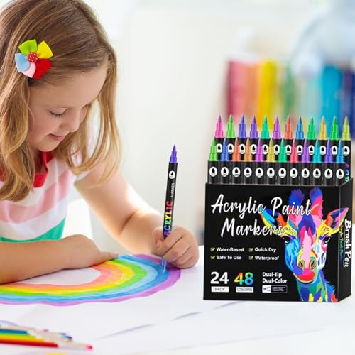 Generisch Akrylmalstifte - Wasserdichte Keramik Malstifte Kollektion | Schnell Trocknende Permanent Marker Für Kinder Erwachsene von Generisch