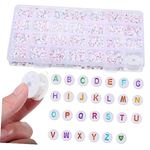 Generisch Alphabetperlen mit Bunten Buchstabenperlen und Elastischer Schnur Bastelperlen für Armbänder Schmuckgestaltung und DIY Projekte für Anfänger Generisch Alphabetperlen mit Bunten Buchstabenperlen und Elastischer Schnur Bastelperlen für Armbänder Schmuckgestaltung und DIY Projekte für Anfänger von Generisch