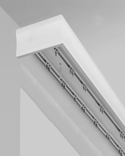 Generisch An der Decke montierte Vorhangschiene mit Doppelschienen, 3-in-1-Raumteiler- und Volant-Set, 275 cm – perfekt für Fenster und Wohndekorlösungen. Generisch An der Decke montierte Vorhangschiene mit Doppelschienen, 3-in-1-Raumteiler- und Volant-Set, 275 cm – perfekt für Fenster und Wohndekorlösungen. von Generisch