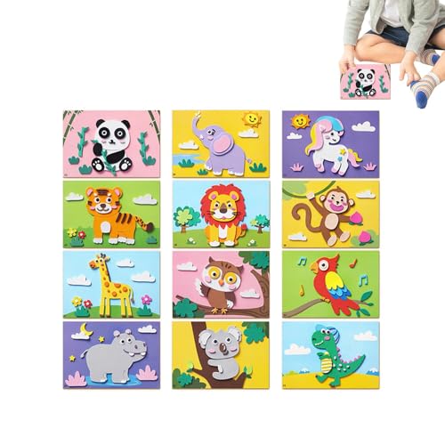 Generisch Aufkleber-Kunstsets für Kinder,Malaufkleber für Kinder | Kunsthandwerkssets für Kleinkinder - Mosaik-Sticker-Kunst-Sets für Weihnachtsstrumpf-Geschenke im Kindergarten von Generisch