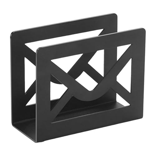 Generisch Briefhalter, Metall, Schwarz, Rechteckig, Modern, Briefablage, Dokumenten- und Briefsortierung von Generisch
