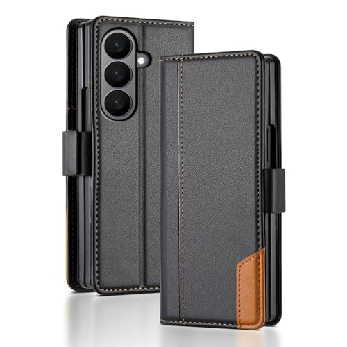 Generisch Brieftaschenetui für Samsung Galaxy Z Fold 7, Leder-Flip-Stand-Cover, Magnetverschluss, stoßfeste Ganzkörper-Hülle Generisch Brieftaschenetui für Samsung Galaxy Z Fold 7, Leder-Flip-Stand-Cover, Magnetverschluss, stoßfeste Ganzkörper-Hülle von Generisch