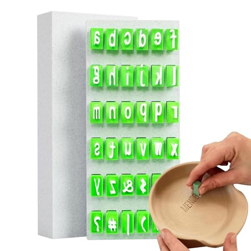 Generisch Buchstaben Stempel Für Ton | Zahlen Alphabet Buchstaben Ton Prägewerkzeuge - Prägestempel für Basteln Keramik Beton Scrapbooking Schmuck Kinder Schulprojekte von Generisch