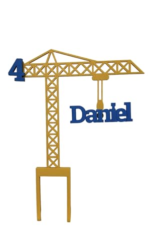 Generisch Cake Topper Kran Baukran Baustelle Magnete Schlüsselanhänger Kinder und Erwachsene personalisiert mit Jahr und Name zweifarbig, A60TOKRANA.M Generisch Cake Topper Kran Baukran Baustelle Magnete Schlüsselanhänger Kinder und Erwachsene personalisiert mit Jahr und Name zweifarbig, A60TOKRANA.M von Generisch