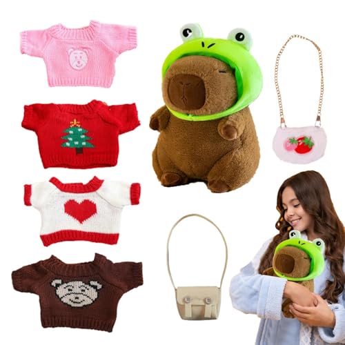 Generisch Capybara Plüsch Kleidung, weiche Tierkrämpfe Puppe, Capybara Plüsch Kleidung | Nette Capybara gefüllt Tierspielzeug Dress -up Cartoon Puppe Pullovertasche Hut für Wohnkultur Generisch Capybara Plüsch Kleidung, weiche Tierkrämpfe Puppe, Capybara Plüsch Kleidung | Nette Capybara gefüllt Tierspielzeug Dress -up Cartoon Puppe Pullovertasche Hut für Wohnkultur von Generisch