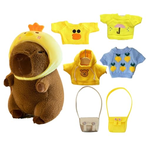 Generisch Capybara Stofftier mit Kleidung,Capybara Plüschtier mit Kleidung, Stofftierpuppe, 9 Zoll süße Capybara Stofftier Spielzeug Dress Up Cartoon Puppe für Mädchen Generisch Capybara Stofftier mit Kleidung,Capybara Plüschtier mit Kleidung, Stofftierpuppe, 9 Zoll süße Capybara Stofftier Spielzeug Dress Up Cartoon Puppe für Mädchen von Generisch