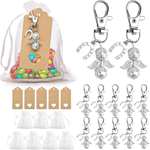 Generisch Communion Guardian Angel Keychain, First Communion Favors Angel Keychain for Guests with Card, baptism favors for guests Communion Gifts (30PCS*B) von Generisch