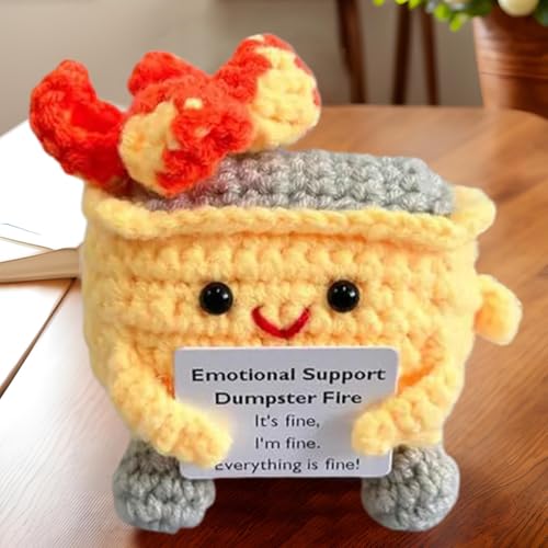 Generisch Crochet Fire,Supportive Fire,Adorable Crochet Fire,Funny Positive Fire Doll,Handmade Supportive Crochet Knitting Toy von Generisch