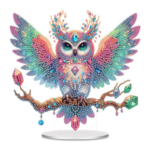Generisch DIY 5D Diamond Painting Eule Aufsteller, Diamant Malerei Tier Tischdeko Kunst Set, für Anfänger Hausgeschenk Familie Deko Geschenk-Eule Generisch DIY 5D Diamond Painting Eule Aufsteller, Diamant Malerei Tier Tischdeko Kunst Set, für Anfänger Hausgeschenk Familie Deko Geschenk-Eule von Generisch