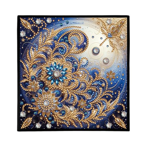Generisch DIY 5D Notizbücher Diamant Malerei Diamond Painting Notizbuch Tagebuch Mädchen 50 Seiten Kristall Skizzenbücher Notizblock Diamant Painting Geschenk Geburtstag-Blumen von Generisch