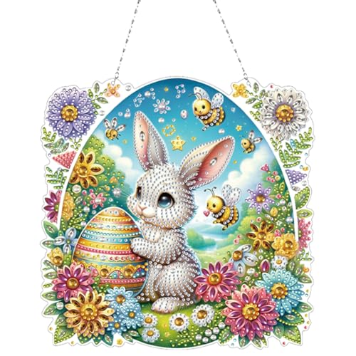 Generisch DIY Diamond Painting Ostern Kranz Set Türkranz vorn 5D Hase Blumenbusch Diamond Painting Anhänger mit Kette Diamant Malerei Fensterbilder für Wand Und Eingang Dekoration Generisch DIY Diamond Painting Ostern Kranz Set Türkranz vorn 5D Hase Blumenbusch Diamond Painting Anhänger mit Kette Diamant Malerei Fensterbilder für Wand Und Eingang Dekoration von Generisch
