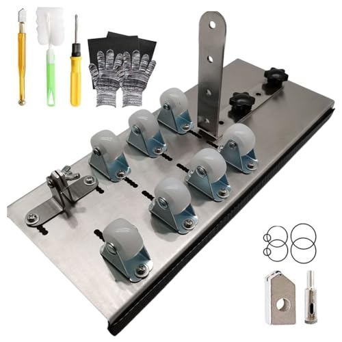 Generisch DIY-glasflaschen-schneideset, Edelstahl-glasschneider, Verstellbare Diamantklinge, Kreative Glasflaschen-Transformation, Umweltfreundliche Handwerkswerkzeuge (SevenRounds) von Generisch