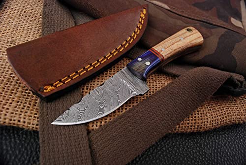 Generisch Damast Messer, Mittelalter Messer Hand geschmiedetes Jagd Messer 674EA von Generisch