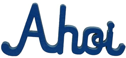 Generisch Deko Schriftzug AHOI 3D blau 14 x 6 cm Maritime Dekoration Holzspruch Generisch Deko Schriftzug AHOI 3D blau 14 x 6 cm Maritime Dekoration Holzspruch von Generisch