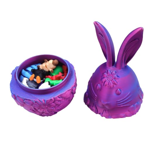 Generisch Dekorative Ostereier, Hasen -Ostereier - 3D -gedruckte Haseneier - Leere Osterspielzeug, Tierzappwerksspielzeug, Osterkorb Stuffers, Osterhome Desk Decor für Kinder Generisch Dekorative Ostereier, Hasen -Ostereier - 3D -gedruckte Haseneier - Leere Osterspielzeug, Tierzappwerksspielzeug, Osterkorb Stuffers, Osterhome Desk Decor für Kinder von Generisch