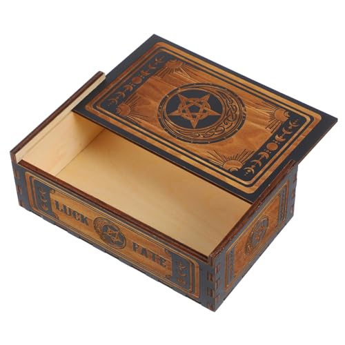 Generisch Dekorative Schmuckschatulle Für Herren Aufbewahrung Von Holzkarten Schmuckschatulle Antike Kartenbox Tarotkartenhalter Symbolisches von Generisch