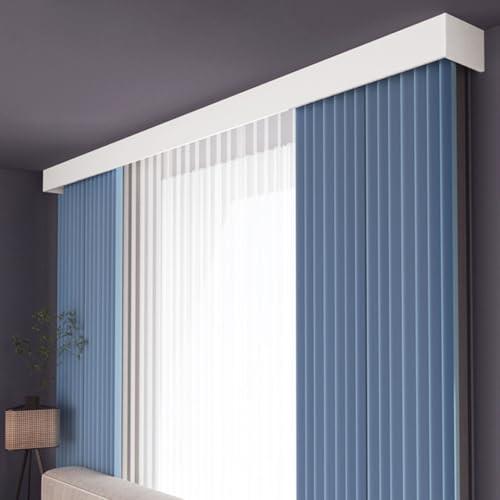 Generisch Dekorativer Metall-Vorhangbehang mit Einzel-/Doppelschiene – Stilvolle Decken- und Wandmontageschienen für Wohnzimmer, Schlafzimmer, Küche, Raumteiler (2 m/6,5 Fuß) von Generisch