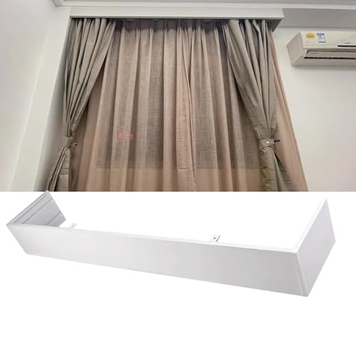Generisch Dekorativer Vorhang-Behang ohne Schienen, Aluminium-Volantkasten mit Halterungen, Fensterbehandlung zur Deckenmontage (130 cm) – stilvolle Wohndekor-Lösung von Generisch