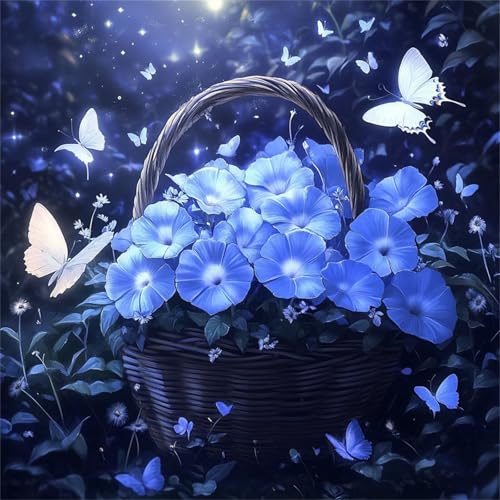 Generisch Diamond Painting 5D DIY Set für Erwachsene Blaue Blume Diamant Malerei Bastelset Full Drill Groß Set Bilder für Home Wanddeko Mädchen Basteln Embroidery Painting 50x50cm Round Drill RS01161 Generisch Diamond Painting 5D DIY Set für Erwachsene Blaue Blume Diamant Malerei Bastelset Full Drill Groß Set Bilder für Home Wanddeko Mädchen Basteln Embroidery Painting 50x50cm Round Drill RS01161 von Generisch