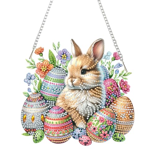 Generisch Diamond Painting Anhänger Ostern Kranz Set,Osterei Hase Bastelset Ostern Erwachsene 5D Frühling Diamond Painting Fensterbilder Ornamente Diamant Malerei für Wand Und Eingang Dekoration Generisch Diamond Painting Anhänger Ostern Kranz Set,Osterei Hase Bastelset Ostern Erwachsene 5D Frühling Diamond Painting Fensterbilder Ornamente Diamant Malerei für Wand Und Eingang Dekoration von Generisch