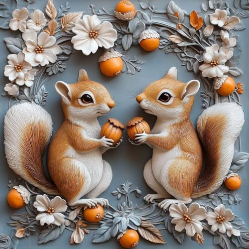 Generisch Diamond Painting Erwachsene Eckige Steine Set, Diamant Painting Bilder Squirrel, 5d Diamond-Painting, DIY Vollbohrer Diamanten Malerei Mosaik Bastelset für Wanddekorationen 80x80cm 901 Generisch Diamond Painting Erwachsene Eckige Steine Set, Diamant Painting Bilder Squirrel, 5d Diamond-Painting, DIY Vollbohrer Diamanten Malerei Mosaik Bastelset für Wanddekorationen 80x80cm 901 von Generisch