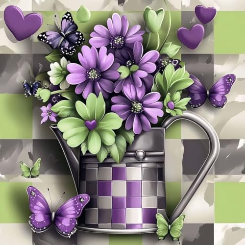 Generisch Diamond Painting Erwachsene Runder Steine Set, Diamant Painting Bilder Kettle, 5d Diamond-Painting, DIY Vollbohrer Diamanten Malerei Mosaik Bastelset für Wanddekorationen 80x80cm 495 von Generisch