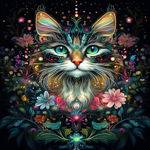Generisch Diamond Painting Erwachsene Runder Steine Set, Diamant Painting Bilder Pets, 5d Diamond-Painting, DIY Vollbohrer Diamanten Malerei Mosaik Bastelset für Wanddekorationen 100x100cm 721 von Generisch