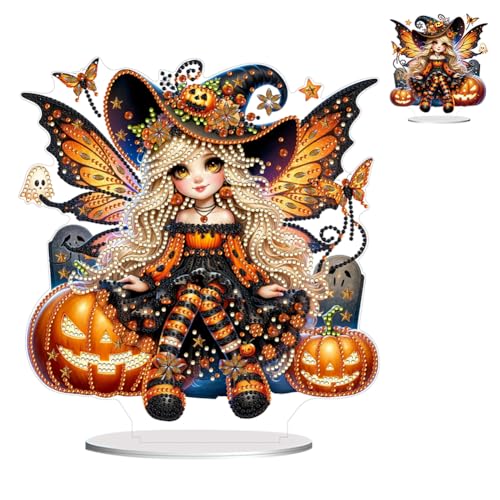 Generisch Diamond Painting Halloween Deko - Wichtel Mädchen Geist Tischdeko, 5D Diamant Painting für Erwachsene, Doppelseitige Bastelset Neuheiten Geschenk Generisch Diamond Painting Halloween Deko - Wichtel Mädchen Geist Tischdeko, 5D Diamant Painting für Erwachsene, Doppelseitige Bastelset Neuheiten Geschenk von Generisch