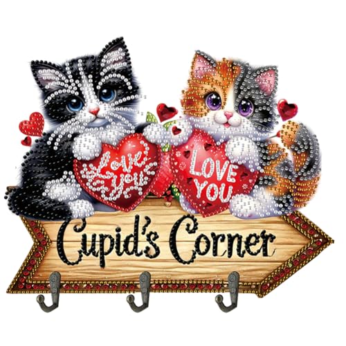 Generisch Diamond Painting Ostern Klebehaken mit 3 Haken, Diamant Malerei Türhaken Handtuchhaken, Kleiderhaken Wand,Garderobenhaken,Selbstklebende Haken, Duschhaken Ohne Bohren-Katze Generisch Diamond Painting Ostern Klebehaken mit 3 Haken, Diamant Malerei Türhaken Handtuchhaken, Kleiderhaken Wand,Garderobenhaken,Selbstklebende Haken, Duschhaken Ohne Bohren-Katze von Generisch