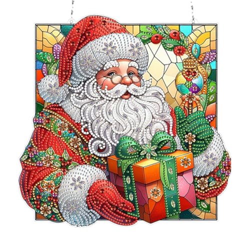 Generisch Diamond Painting Weihnachten Kranz, Beidseitig Diamant Painting Anhänger Girlande Weihnachtsdeko Kits mit Kette, Diamant Malerei Türkranz Tür Fenster Geschenk für Weihnachten Generisch Diamond Painting Weihnachten Kranz, Beidseitig Diamant Painting Anhänger Girlande Weihnachtsdeko Kits mit Kette, Diamant Malerei Türkranz Tür Fenster Geschenk für Weihnachten von Generisch