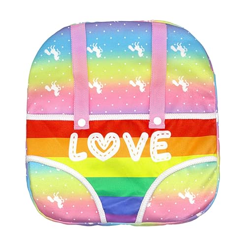 Generisch Doll Carrier, Reborn Doll Backpack Carrier, Fun Babydoll Accessories with Front Storage Bags, 26x28cm Perfect for 12-18 Inch Dolls, Ideal for Doll Storage and On-The-Go Playtime von Generisch
