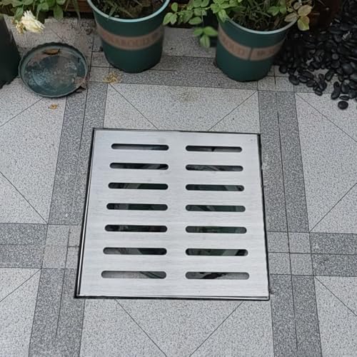 Generisch Drainabdeckungen aus rostfreiem Stahl - Abflussraster im Freien für Garten, haltbares Entwässerungssieb mit Basis, effiziente Außenabwehrlösung von Generisch