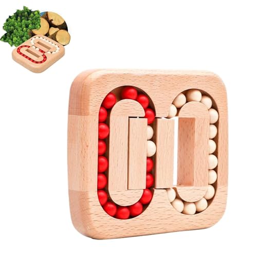 Generisch Drehende magische Bohne Fingerspitze Holz Puzzles Drehende magische Bohne Würfel Spinner Angst Relief Lernen Bildung Spielzeug Lustige Bohne Puzzle Würfel Spielzeug (Holzperlen) von Generisch