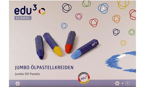 Generisch Jumbo Ölpastellkreiden, 30 Stück, 11mm Sechskant, Extraweich, Brillante Farben von Generisch