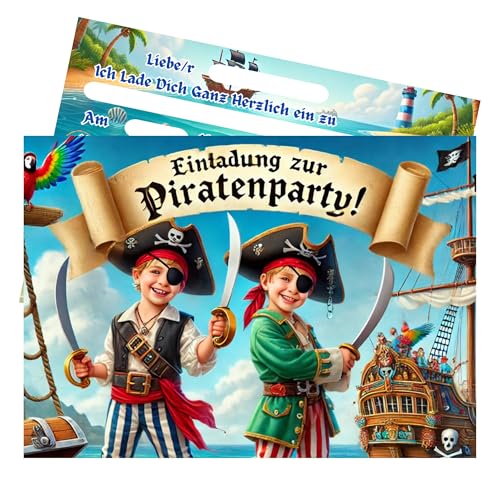 Generisch Einladungskarten Piratenparty Kindergeburtstag – 12x Piraten Einladungen mit Umschlägen – SpaßTrhue Piratenmotiv für Jungen & Mädchen – zum Ausfüllen. Generisch Einladungskarten Piratenparty Kindergeburtstag – 12x Piraten Einladungen mit Umschlägen – SpaßTrhue Piratenmotiv für Jungen & Mädchen – zum Ausfüllen. von Generisch