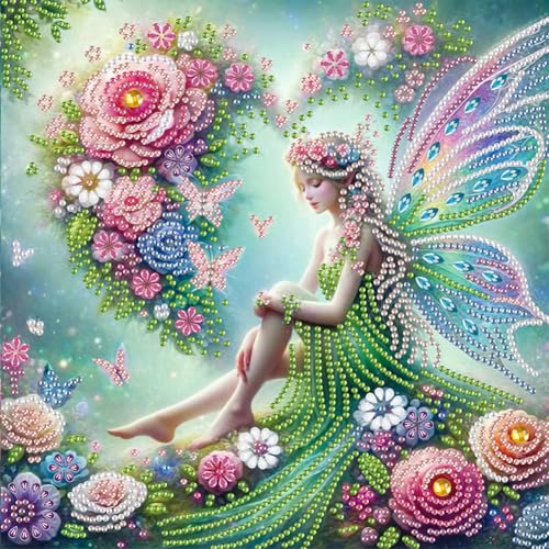 Generisch Elf Diamond Painting für Erwachsene, 5D Mädchen Diamant Painting Kits Bilder, Fee Diamond Painting Bilder Set 30x30cm für Wanddekor-#11 von Generisch